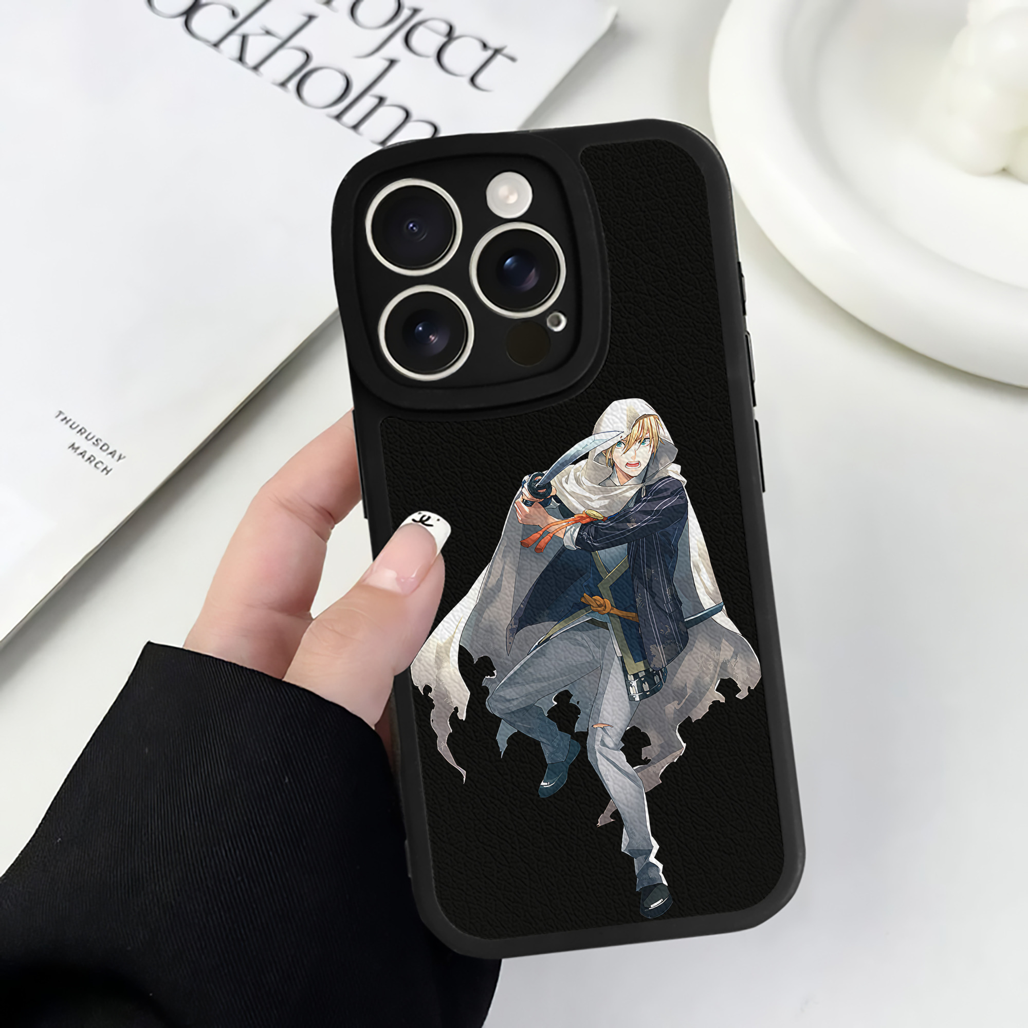 （画像用） 刀剣乱舞 Touken Ranbu 【iPhone 16シリーズ対応】シリコンスマホケース（レザー調） 材質：シリコン